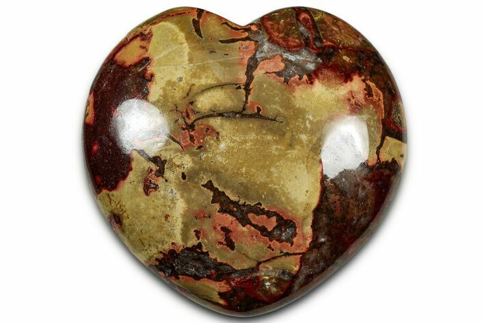 Polished Colorful King Cobra Jasper Heart - India #328332